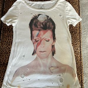 Trunk LTD David Bowie Aladdin Sane Distressed T Shirt Size S